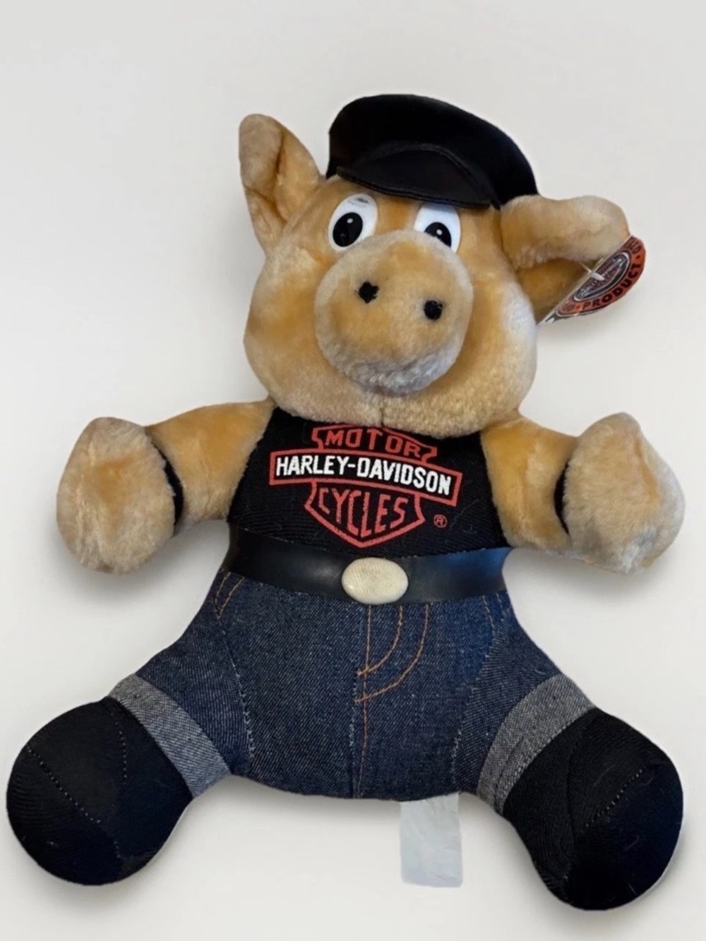 Vintage Harley Davidson Plush Hog Pig Stuffy Biker Motorcycle Stuffed Animal Toy